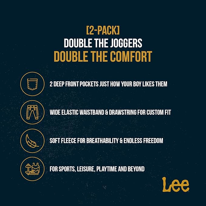2 pc pack Lee Boys' Sweatpants