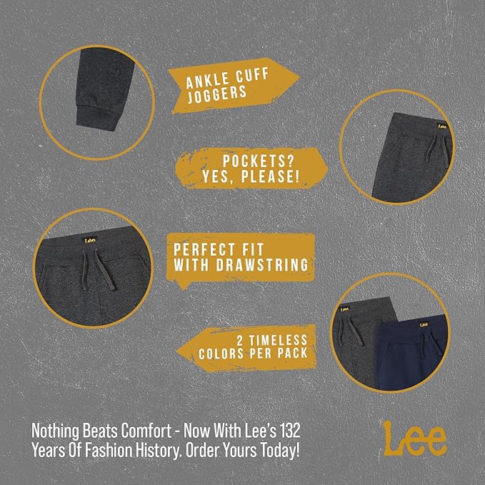 2 pc pack Lee Boys' Sweatpants