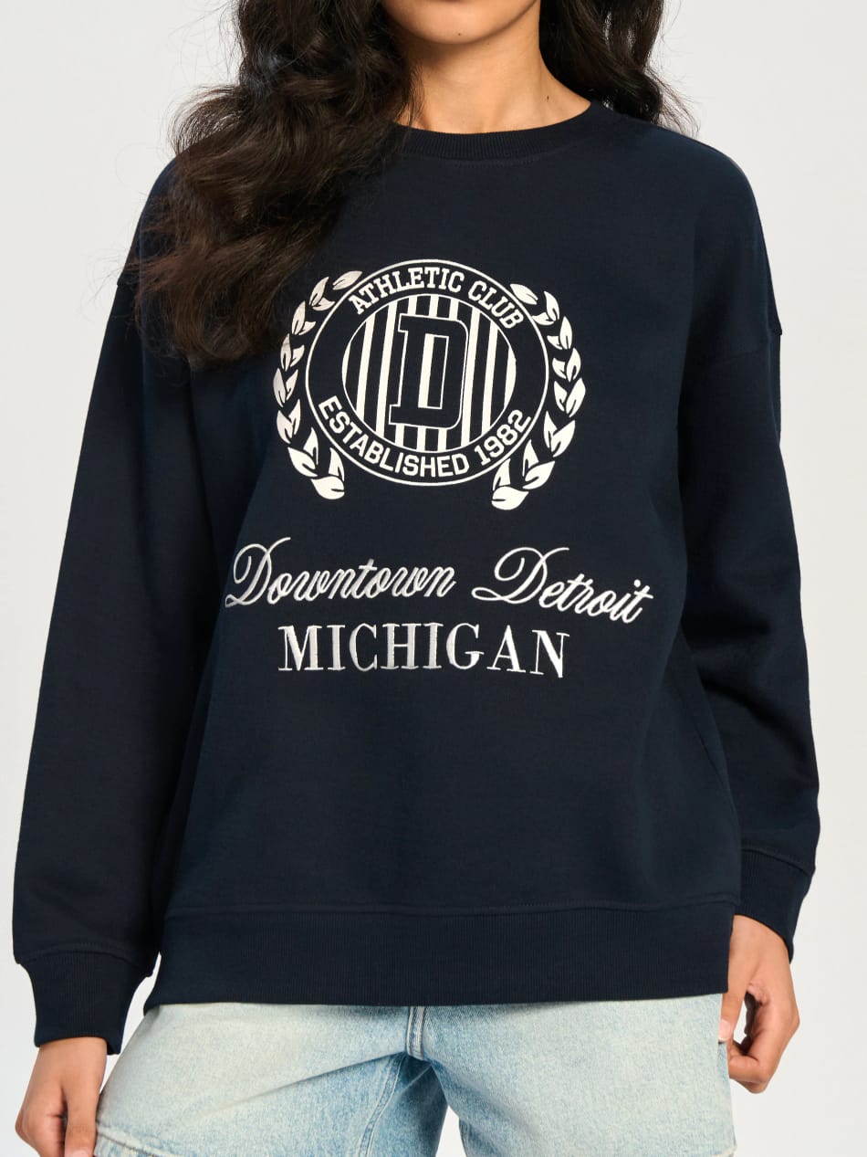 Sinsay Oversized Embroided DETROIT Sweatshirt