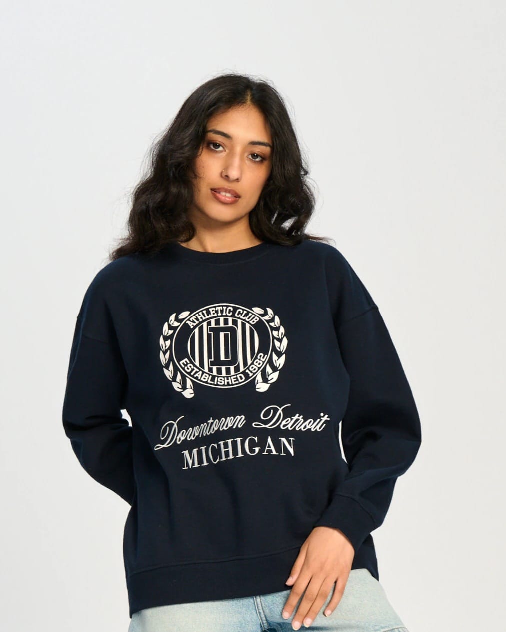 Sinsay Oversized Embroided DETROIT Sweatshirt