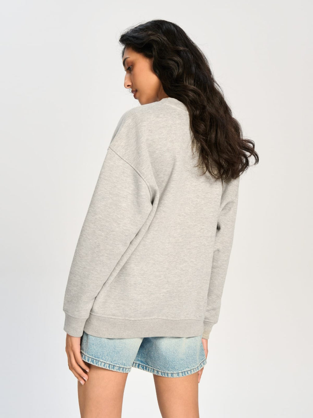 Sinsay Oversized Embroided LOS ANGELES Sweatshirt