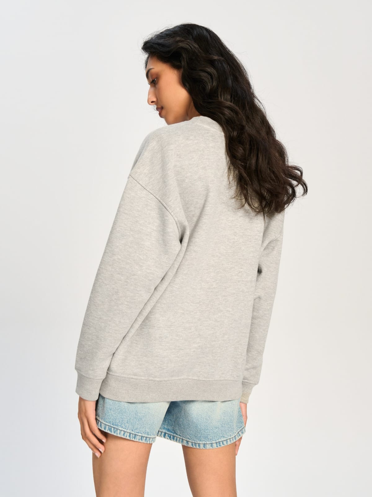 Sinsay Oversized Embroided LOS ANGELES Sweatshirt