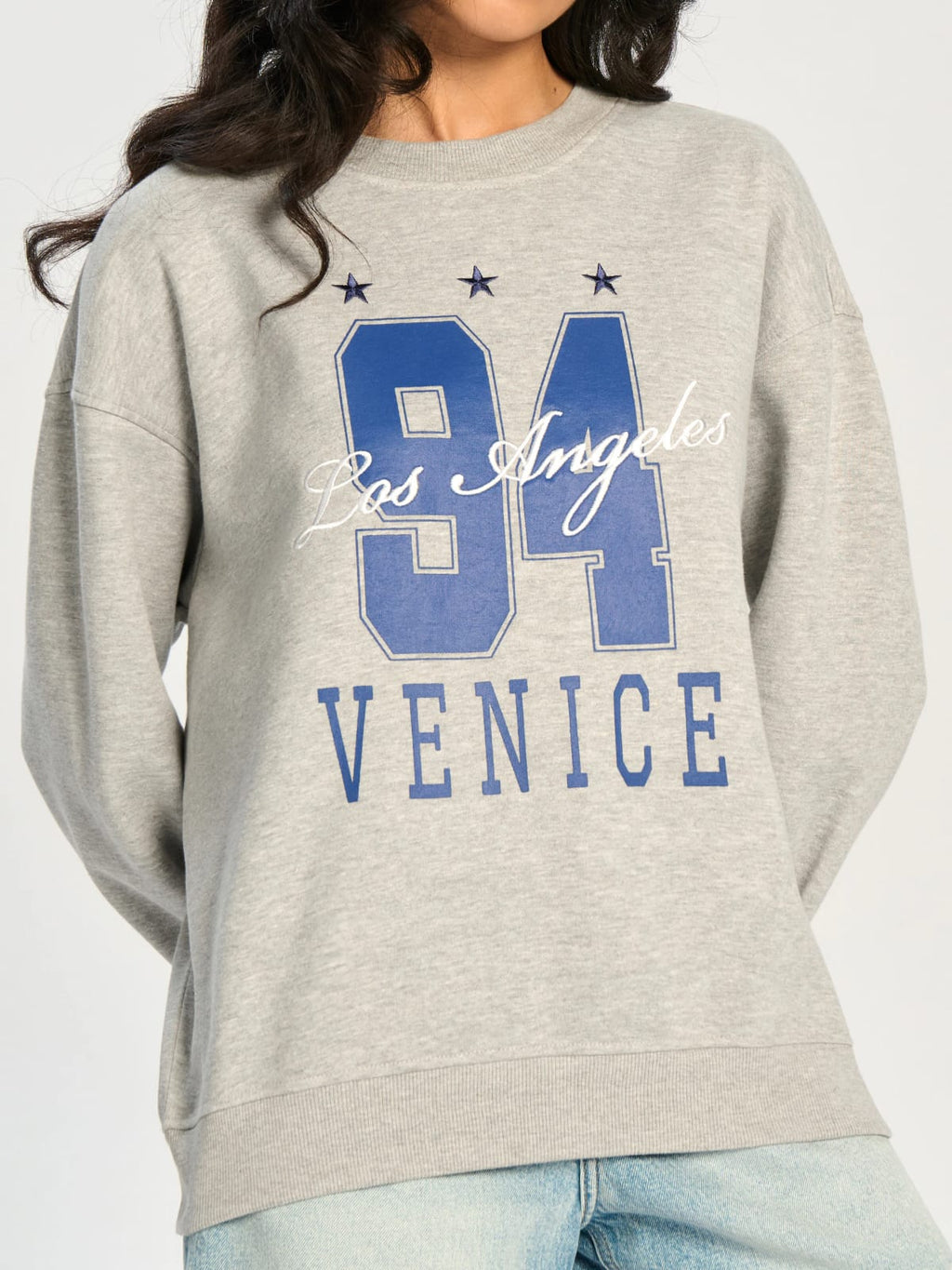 Sinsay Oversized Embroided LOS ANGELES Sweatshirt