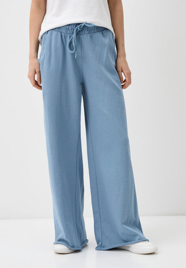 Ladies Blue Wide Leg Trouser