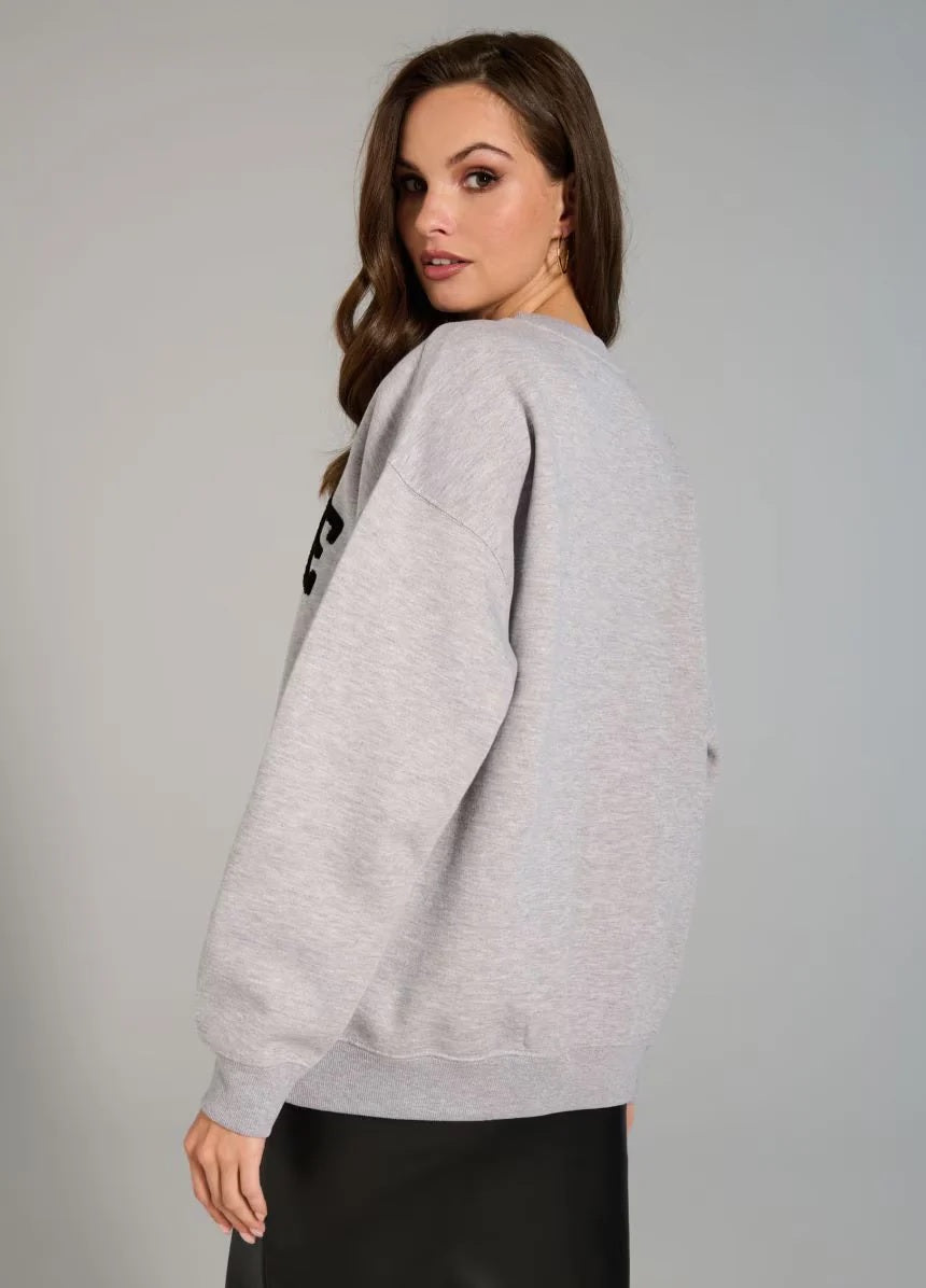 Sinsay Oversized Embroided Create Sweatshirt