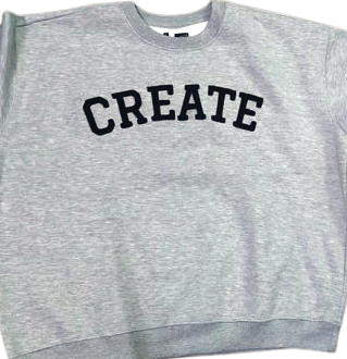 Sinsay Oversized Embroided Create Sweatshirt