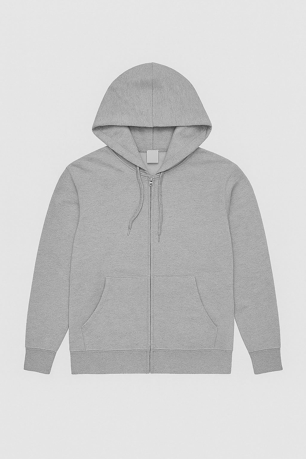 Men’s Heather Gray Full‑Zip Hoodie – Classic Fit, Everyday Comfort