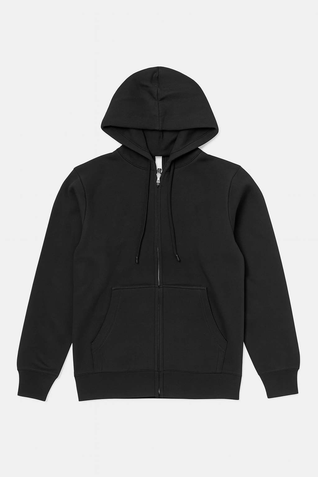 Men’s Black Full‑Zip Hoodie – Classic Fit, Everyday Comfort