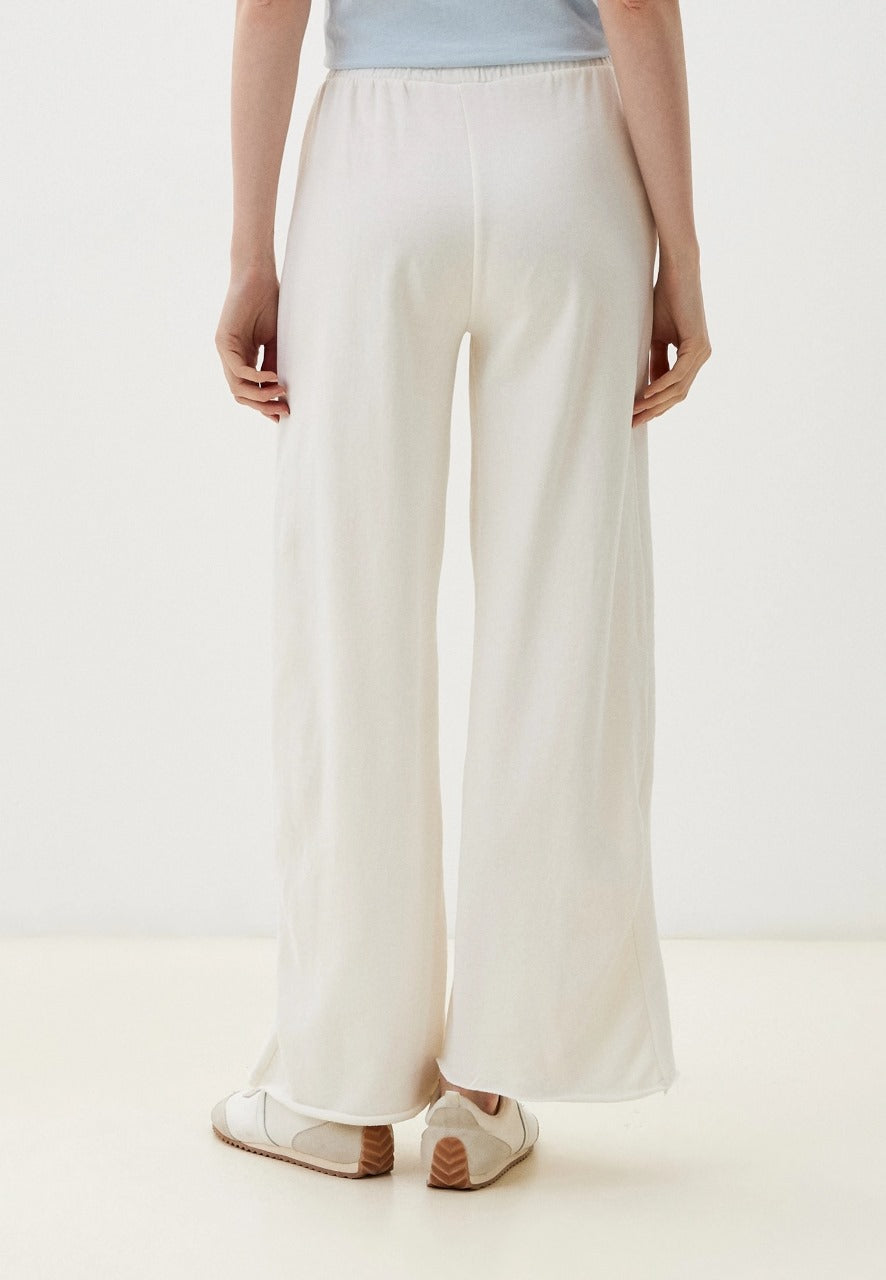 Ladies white Wide Leg Trouser