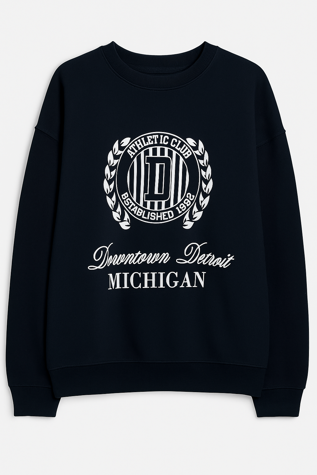 Women’s  Embroidered Oversized DETROIT Sweatshirt & Jogger Trouser Set – Comfort Meets Style