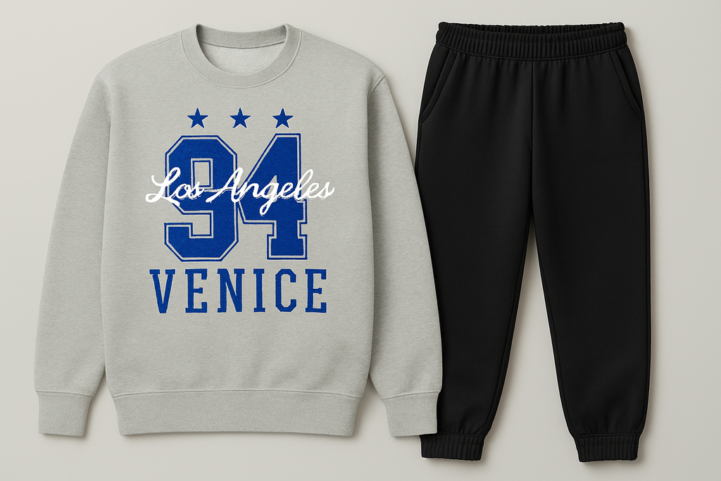 Women’s  Embroidered Oversized Sweatshirt & Jogger Trouser Set – Comfort Meets Style