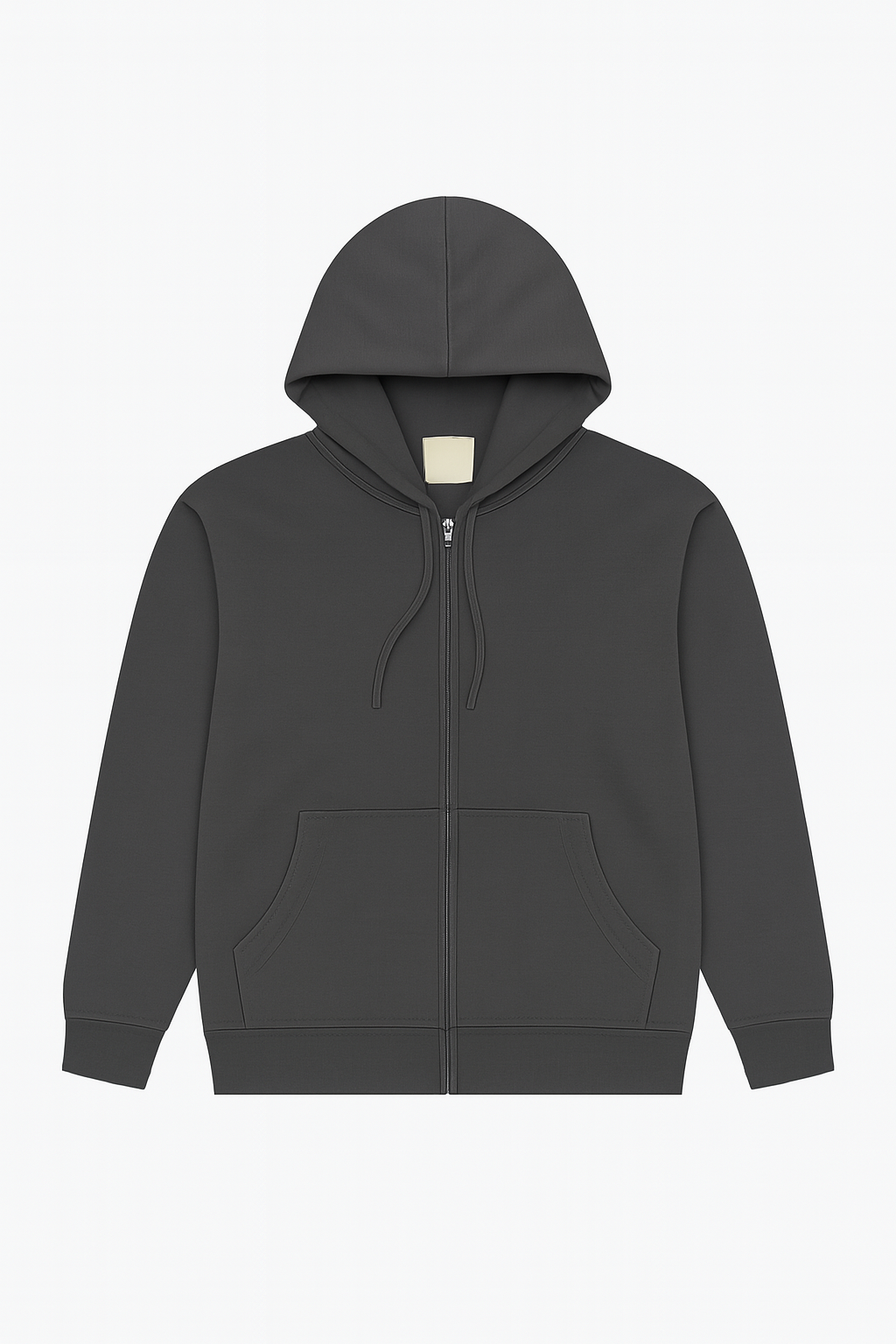 Men’s charcoal grey Full‑Zip Hoodie – Classic Fit, Everyday Comfort