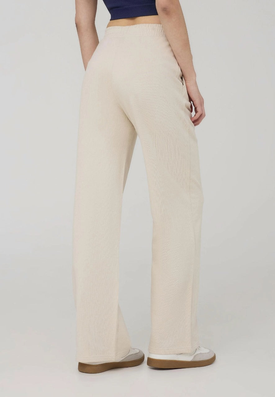 Ladies beige Wide Leg Trouser