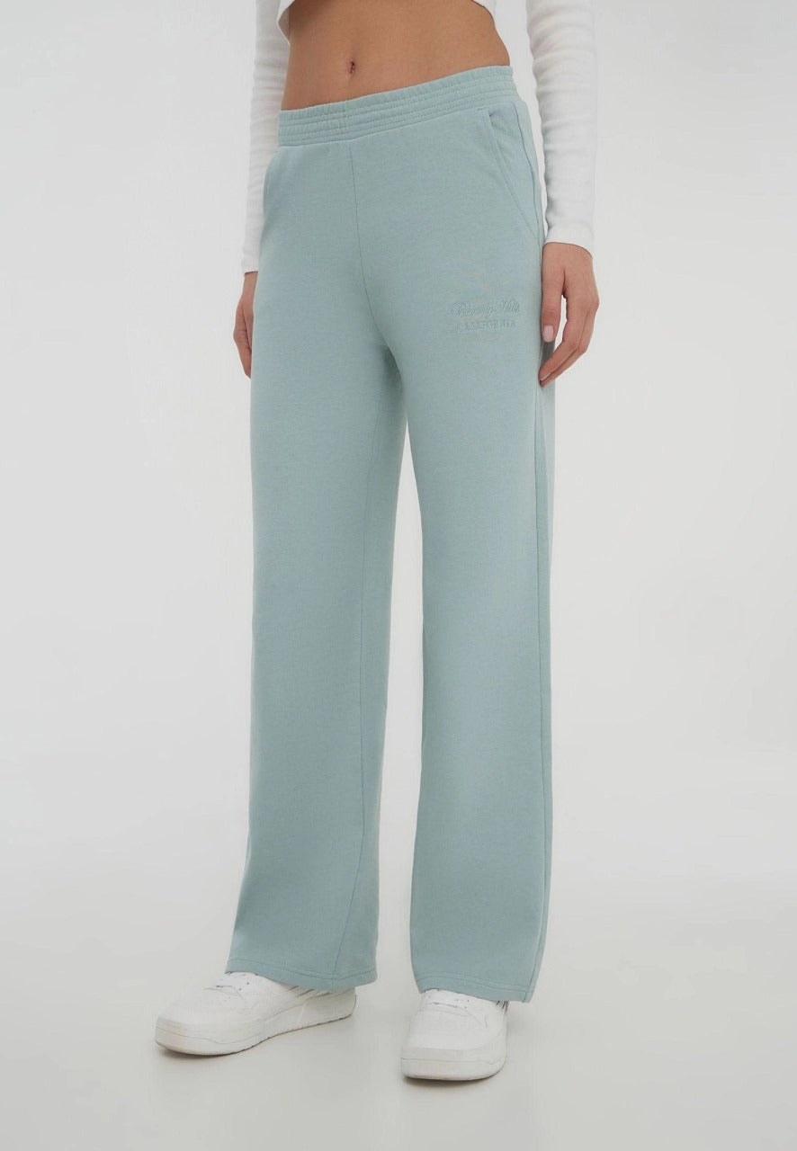 Ladies light sea green Wide Leg Trouser